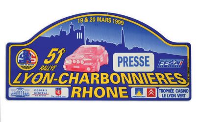 null Plaque du rallye Lyon Charbonnières