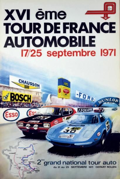 null Affiche originale du Tour de France
Automobile 1971