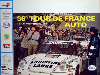 null Affiche originale du Tour de France Automobile 1977
