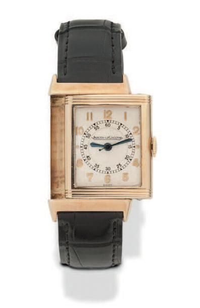 JAEGER-LECOULTRE REVERSO Vers 1935. N°42693
Modèle homme en or 9K.
Cadran argenté...