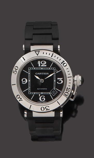 CARTIER Pascha Vers 2010
Modèle pour homme en acier automatique. Cadran noir, aiguilles...