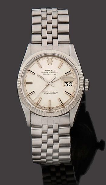 ROLEX Oyster Datejust
Chronometer. Vers 2000 Ref 1601 N° 2905772. Modèle homme automatique...