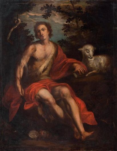 ATTRIBUÉ À JUSEPE LEONARDO (1601 - 1656) 
Saint Jean-Baptiste
Sur sa toile d'origine
124...