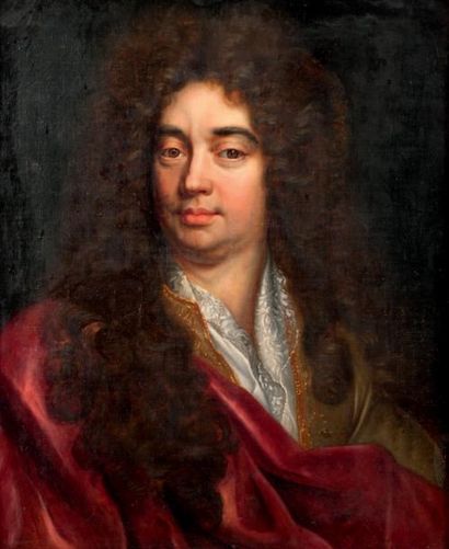 ÉCOLE FRANCAISE DU XIXE SIÈCLE, DANS LE GOÛT DE HYACINTHE RIGAUD 
Portrait d'homme...