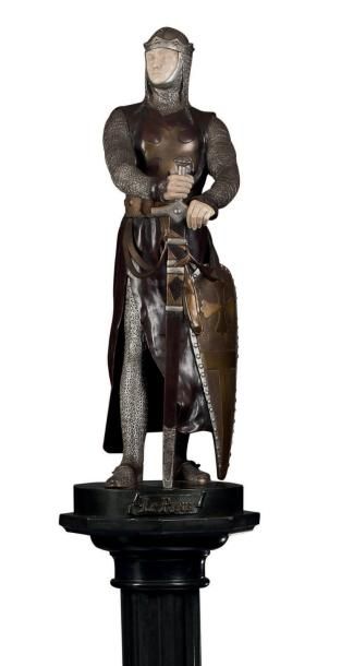 Maurice CONSTANT (1892-1970) Le Preux
Sculpture en bronze, tête et mains en ivoire...