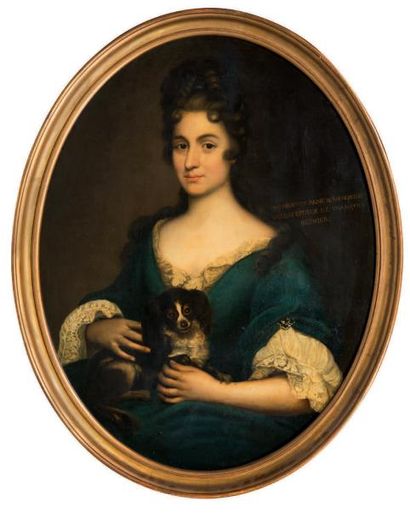 École FRANÇAISE du XVIIIe siècle Portrait d'Henriette Anne de Meaux de Vallière,...