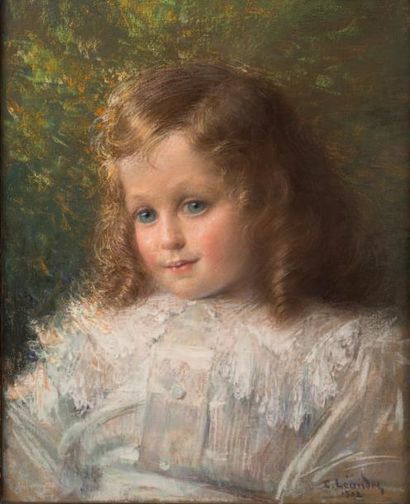 Charles LÉANDRE (1862-1934) Portrait de fillette
Pastel
45 x 37 cm
Signé et daté...