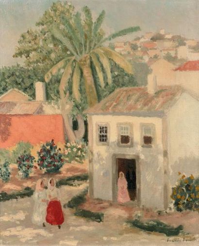 Francis Smith (1881-1961) Le palmier, Palmeiras, Portugal
Huile sur toile, signée...