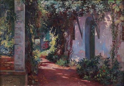 Gustave LEMAITRE (1862-1920) Jardin d'Alger
Huile sur toile, signée en bas à gauche
38...
