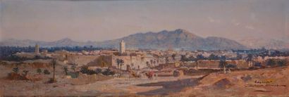 Constant LOUCHE (1880-1965) Panorama de la ville de Laghouat
Huile sur toile, signée...