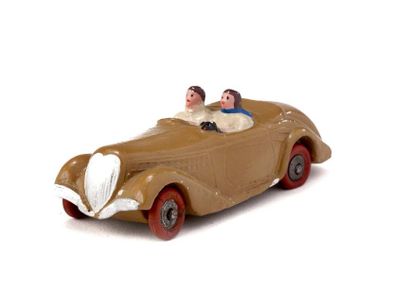 JRD 1938 plâtre et farine 
PEUGEOT 402 - Roadster, moutarde, pneus, deux personnages...