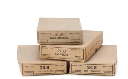 DINKY TOYS France Boites de 6 pièces: 203 PEUGEOT 24 R (x 2) - TAXI ARONDE 24 UT...