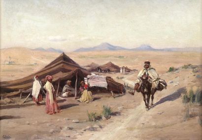 Paul SAIN (1853-1908) 
Campement nomade, province de Constantine (Algérie), janvier...