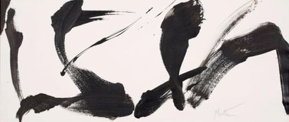 Jean MIOTTE (1926-2016) 
Composition, vers 1990
Acrylique sur papier, signée en bas...