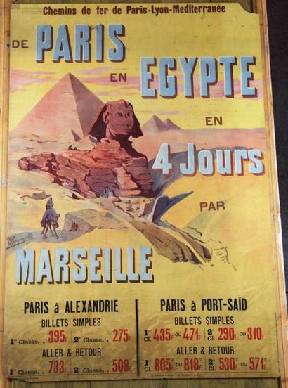 null H.G. TANCONVILLE - PLM. De Paris en Egypte en 4 jours par Marseille. Imp. Berger...