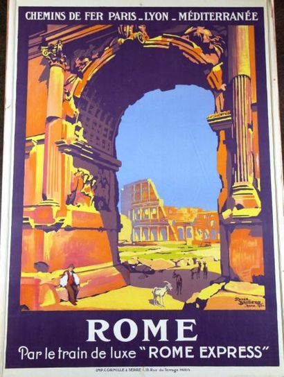 null Roger BRODERS - Rome. Par le Train de luxe Rome-Express. Imp. Cornille & Serre...