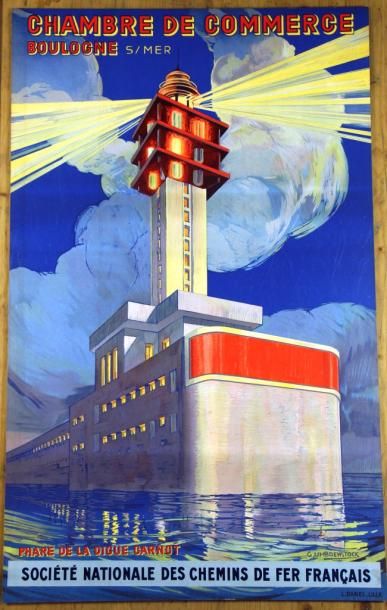 null G. UMBDENSTECK – SNCF. Boulogne-sur-Mer. Imp. Danel à Lille, 

100 x 62 cm.

Affiche...