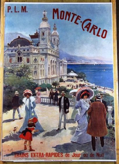 null Mario PEZILLA - PLM. Monte Carlo – Le Casino. Aff. Robaudy à Cannes, offsett...