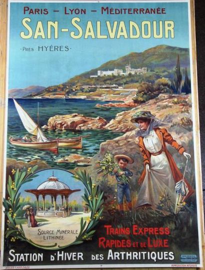 null Louis LESSIEUX - PLM. San Salvadour, près de Hyères (Var). Atelier Hugo d'Alési,...