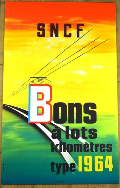 null SNCF - 2 affiches : 

- Bernard VILLEMOT - SNCF " Trains autos couchettes",...