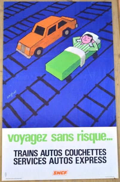 null SNCF - 6 affiches photo dont "Chemin de fer français"; " Vacances d'été"; "...