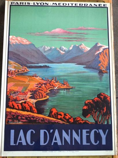 null Jean JULIEN - PLM. Lac d'Annecy. Imp. Lucien Serre et Cie à Paris, 

108 x 78...