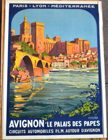 null Roger BRODERS - PLM. Avignon - Le Palais des Papes. Affiches Édia à Paris, 108...
