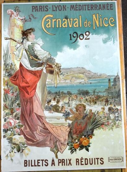 null PLM - Carnaval de Nice, 1902. Atelier Hugo d'Alési,
103 x 74 cm.
(Petit déf....