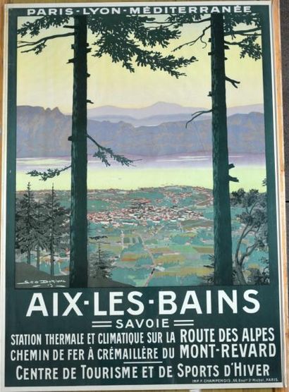 null Geo DORIVAL - Aix-les-Bains. Imprimerie F. Champenois à Paris,
105 x 75 cm.
Affiche...