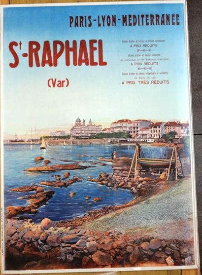 null PLM - Saint-Raphaël. Affiche photo Robaudy à Cannes, 

104 x 74 cm.

Affiche...