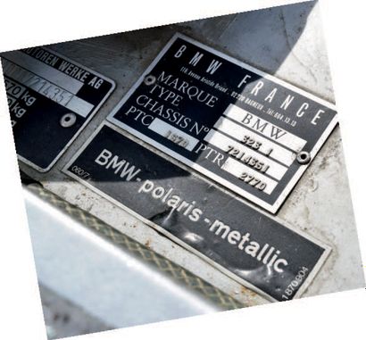 1980 - BMW 323i E21 Carte grise belge / Belgian registration papers
N° de châssis:...