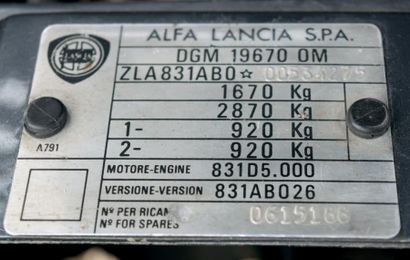 1991 - LANCIA DELTA INTEGRALE HF 16V Carte grise française / French registration
N°...
