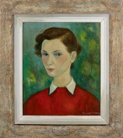 VU CAO DAM (1908-2000) 
Portrait d'une amie de l'artiste, 1954
Huile sur panneau,...