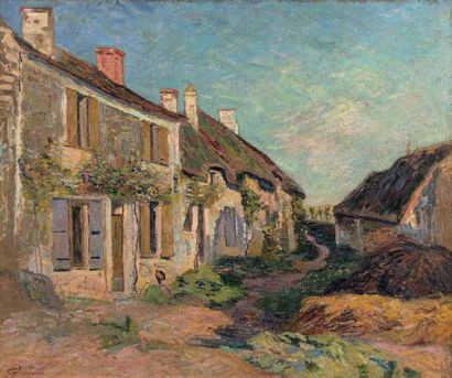 Armand GUILLAUMIN (1841-1927) 
Le hameau à Damiette, vers 1888
Huile sur toile, signée...