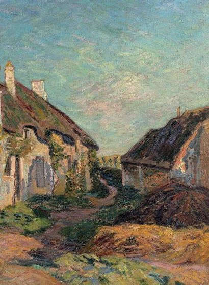 Armand GUILLAUMIN (1841-1927) 
Le hameau à Damiette, vers 1888
Huile sur toile, signée...