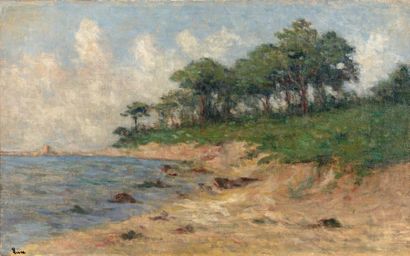 Maximilien Luce (1858-1941) 
La côte aux environs de Kermouster, vers 1914-1915
Huile...
