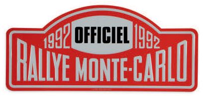 null Rallye Monte-Carlo 1992
Plaque d'officiel