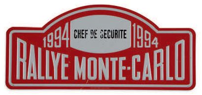 null Rallye Monte-Carlo 1994
Plaque du chef de sécurité