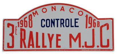 null Rallye MJC Monaco 1968
Plaque de contrôle