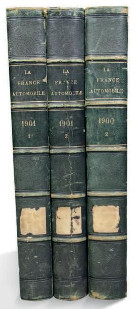 null La France Automobile Année 1900 et 1901 3 vols. - demi-reliure