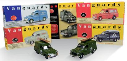 VANGUARDS Lot de 6 miniatures à l'échelle 1/43:
- Ford 300 E Thames Van
- Ford Anglia...