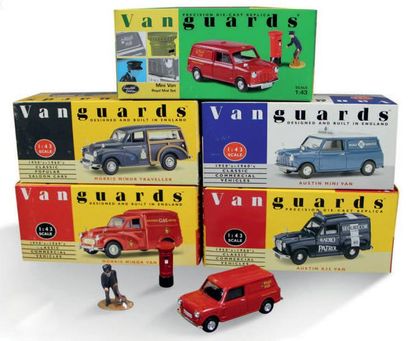 VANGUARDS Lot de 5 miniatures à l'échelle 1/43:
- Austin Mini Van
- Mini Van Royal...