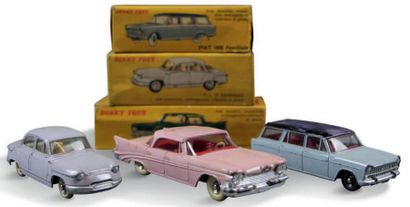 DINKY TOYS Lot de 3 miniatures dans leurs boites d'origine:
- Fiat 1800 familiale...