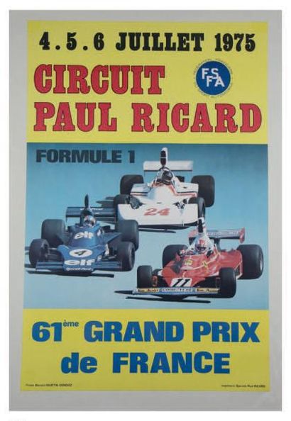 null Grand Prix de France 1975
Affiche originale entoilée
Photo B. Martin-Dondoz
Imprimerie...