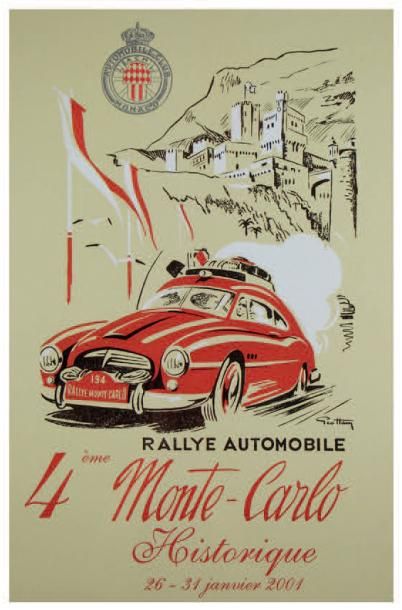 null MONTE-CARLO Lot de 6 affiches comprenant notamment l'affiche originale du Rallye
Monte-Carlo...