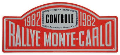 null Rallye Monte-Carlo 1982
Plaque de l'équipe de contrôle