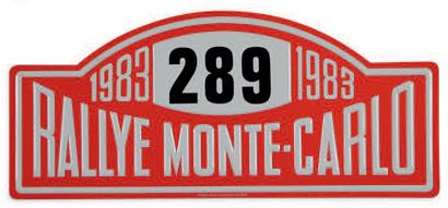 null Rallye Monte-Carlo 1983
Plaque de concurrent N°289