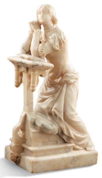 null SCULPTURE en albâtre représentant la Marguerite de Faust.
Fin XIXe siècle H:...