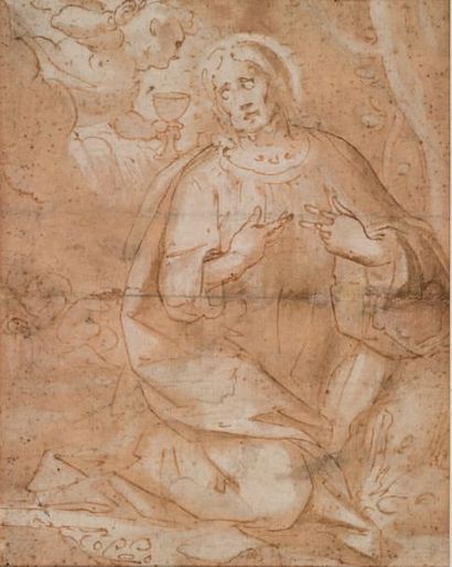 GIOVANNI BATTISTA CASTELLO DIT IL GENOVESE (GÊNES 1547 - 1639) 
Le Christ au jardin...