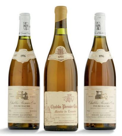 null 3 B LOT DE 3 BLLES COMPRENANT:
1 CHABLIS «MONTÉE DE TONNERRE» Domaine Raveneau...